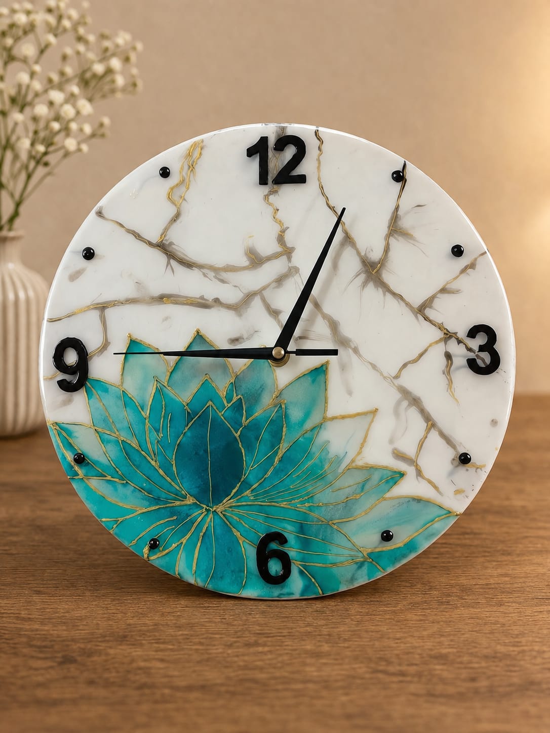 Lotus Motif Clock